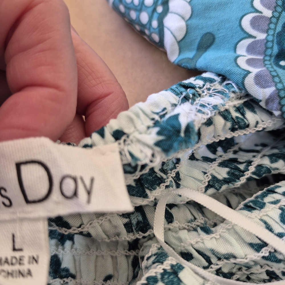 Dress Day Teal Floral Maxi Dress - Picture 5 of 9